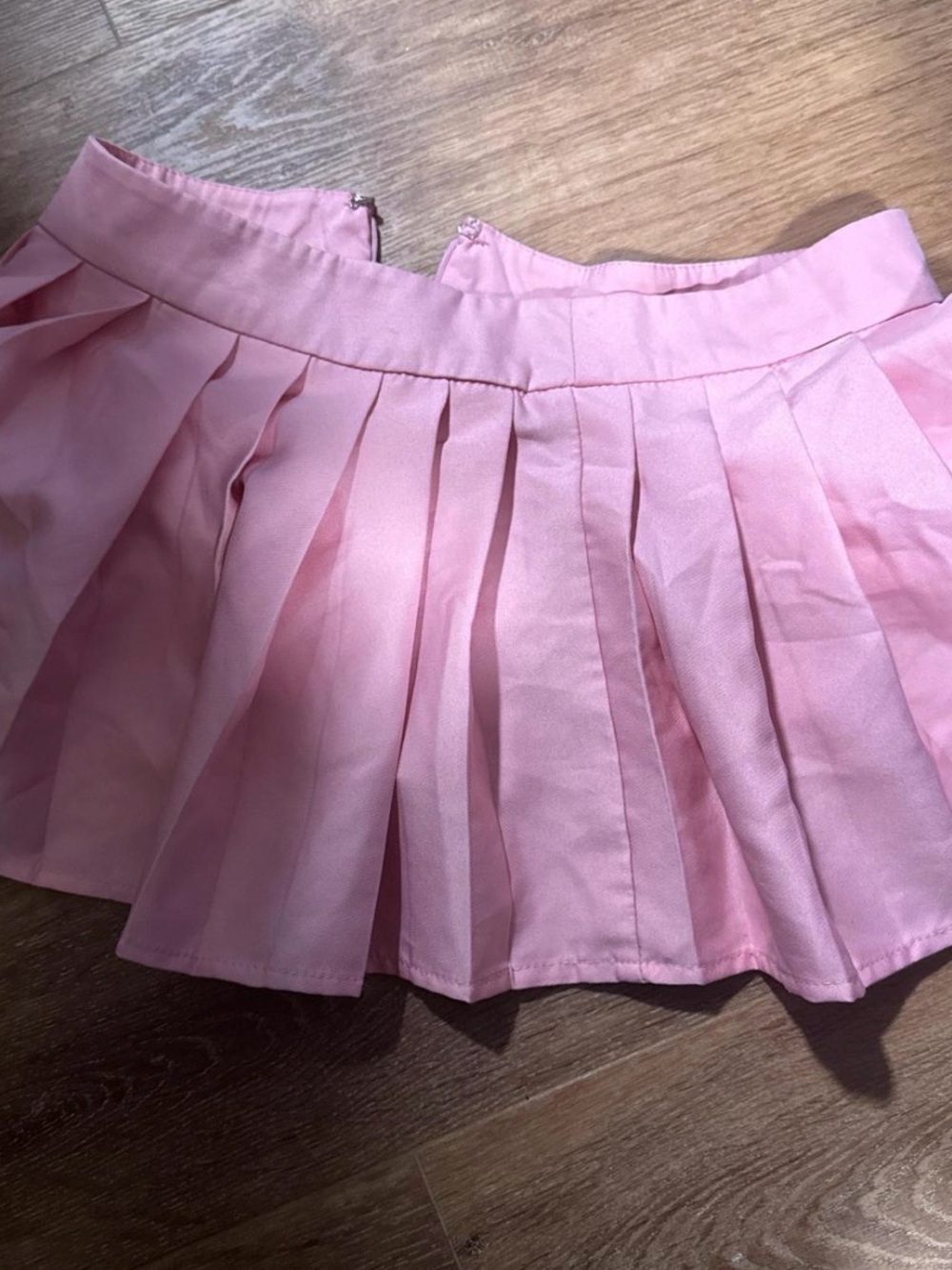 Finesse Light Pink Pleated Skater Skirt